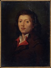 Portrait of a young man from the revolutionary era, between 1789 and 1799.
