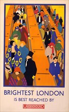 Brightest London is best reached by Underground , 1924. Private Collection.
