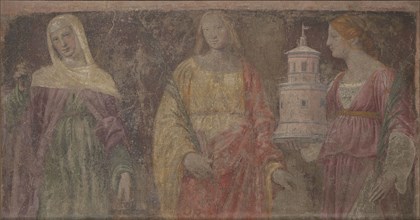 Saints Martha, Catherine and Barbara, 1516-1517. Creator: Luini, Bernardino (ca. 1480-1532).