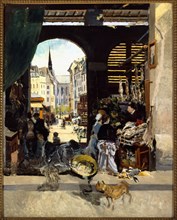 Marche des Carmes (Carmelite market), place Maubert , c1880.