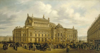 Opera Garnier seen from rue Auber, circa 1880, 9th arrondissement.