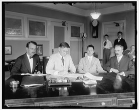 U.S. Shipping Board signing contract w/China, between 1910 and 1920.