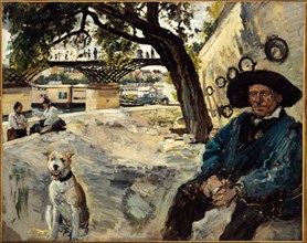 Banks of the Seine at the Pont des Arts: with coalman, c1880.