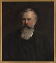 Portrait of the composer Johannes Brahms (1833-1897), 1878. Private Collection.
