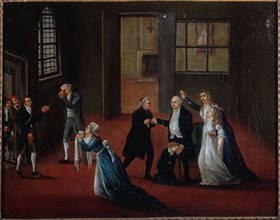 Farewell of Louis XVI to his family, January 20, 1793, between 1788 and 1798.