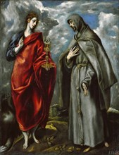 Saint John the Evangelist and Saint Francis, ca. 1600. Creator: El Greco, Dominico (1541-1614).