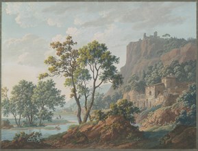 River Landscape with Castles and Fishermen, 1817.