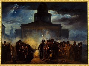 Bivouacplace du Panthéon, dans la nuit du 22 au 23 décembre 1830, 1830.