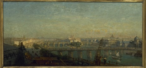 Paris from the east side: view taken from the roofs of the Louvre, 1856.