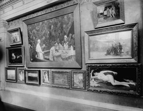 Exhibit in art gallery, World's Columbian Exposition, Chicago, Illinois, 1893.