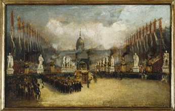 Arrival of Napoleon's ashes on the Esplanade des Invalides, December 15, 1840.