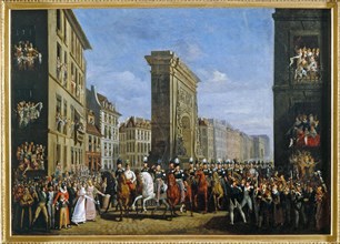 Passage of allied sovereigns on boulevard Saint-Denis, April 10, 1814, 1815.