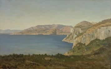 The Cote d'Azur, bay on the Mediterranean, between 1890 and 1915.