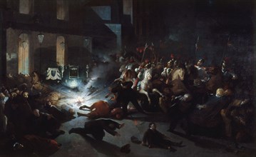 Attack by Orsini in front of the facade of the Opera on January 14, 1858, 1862.