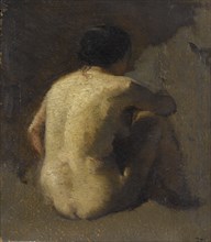 Femme nue assise, vue de dos, between 1845 and 1848.
