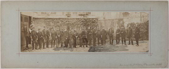 Panorama: group portrait of General Staff of a platoon, 1870.