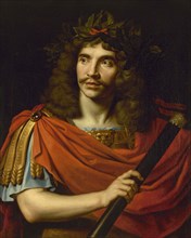 Moliere (1622-1673) in the role of Caesar in "The Death of Pompey", c1650.