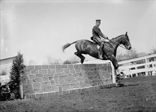 Horse Show - Hurdling. Johnston, Gordon, 1st Lt., U.S.A. 7th Cavalry, 1911.