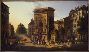 Porte Saint-Denis, 2nd arrondissement, between 1810 and 1830.