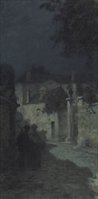 Sketch for the town hall of Bagneux: rue Etienne Dolet, landscape, c1907.