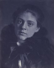 Head-and-shoulders portrait of actress Ethel Barrymore, facing front, c1900.