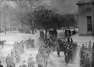 New Year's Reception At White House - Civilians In Line For Reception, 1910.