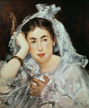 Feune fille en blanc (Marguerite de Conflans au capuchon), 1873. Creator: Manet, Édouard (1832-1883).