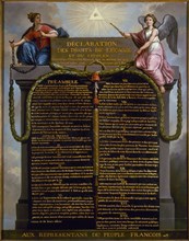 Declaration of the Rights of Man and of the Citizen, c1789.