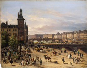 Flower market, the Clock Tower, the Pont au Change and the Pont-Neuf, 1832.