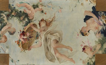 Sketch for the reception Hall of the Hotel de Ville in Paris: Flowers, 1892.