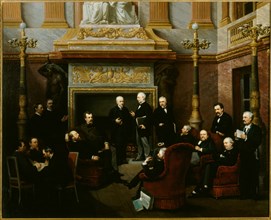 Smoking Room of the National Assembly at Palace of Versailles, in 1876, c1876.
