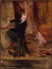 Portrait of the painter Jules Cheret (1836-1933), in his studio, c1892.