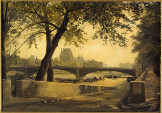 Pont de Solferino and the Pavillon de Flore, seen from Quai d'Orsay, in 1888.