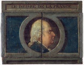 Le Desire' of France. Portrait of Louis XVIII and hidden portrait of Napoleon, c1815.