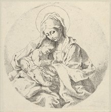 The Virgin holding the infant Christ, a circular composition, after Reni, ca. 1600-1640.