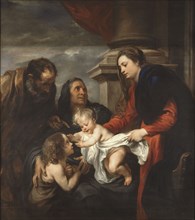 The Holy Family with Saints Elisabeth and John the Baptist. Creator: Dyck, Sir Anthony van (1599-1641).