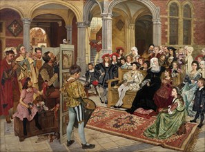 Puppetry at the Court of Margaret of Austria (Mechelen 1515), 1897. Creator: Geets, Willem (1838-1919).