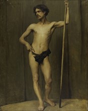 Figure study from live model (competition for the Prix de Rome), 1878.