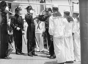 German Squadron Visit To U.S. Rear Adm. - Wardar Arriving On 'Mayflower', 1912.
