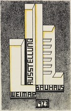 Ausstellung Bauhaus Weimar (Bauhaus exhibition). Postcard , 1923. Private Collection.