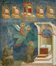 Vision of the Thrones (from Legend of Saint Francis), 1295-1300. Found in the collection of the Basilika San Francesco, Assisi.