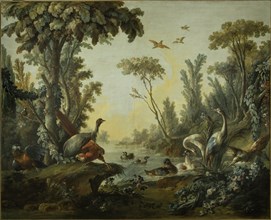 Paysage aux échassiers, between 1765 and 1770.