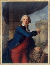 Jean-Henri Masers, chevalier de Latude (1725-1805), montrant la Bastille, 1789.