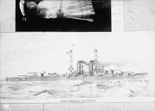 U.S.S. New York - Picture of Proposed Sister Ships 'New York' And 'Texas', 1912.
