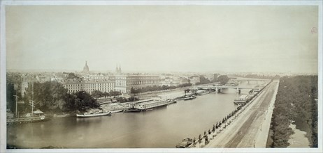 Panorama of the Quai d'Orsay, 7th arrondissement, Paris, between 1845 and 1885.