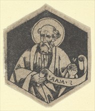 St Mark the Evangelist, holding a banderole (possibly a modern impression), ca. 1480-1520.