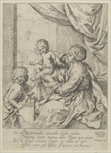 The Virgin and Child at a table with the young John the Baptist, after Reni, ca. 1600-1640.