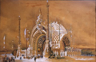 Main Entrance (Porte Monumentale). Exposition Universelle de 1900, 1898. Private Collection.