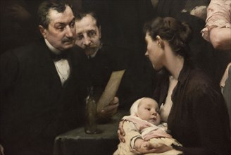 The work of a drop of milk at the Belleville Dispensary (triptych), 1903.