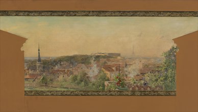 Sketch for the reception hall at the town hall of Vanves: Panorama of Vanves, 1902.